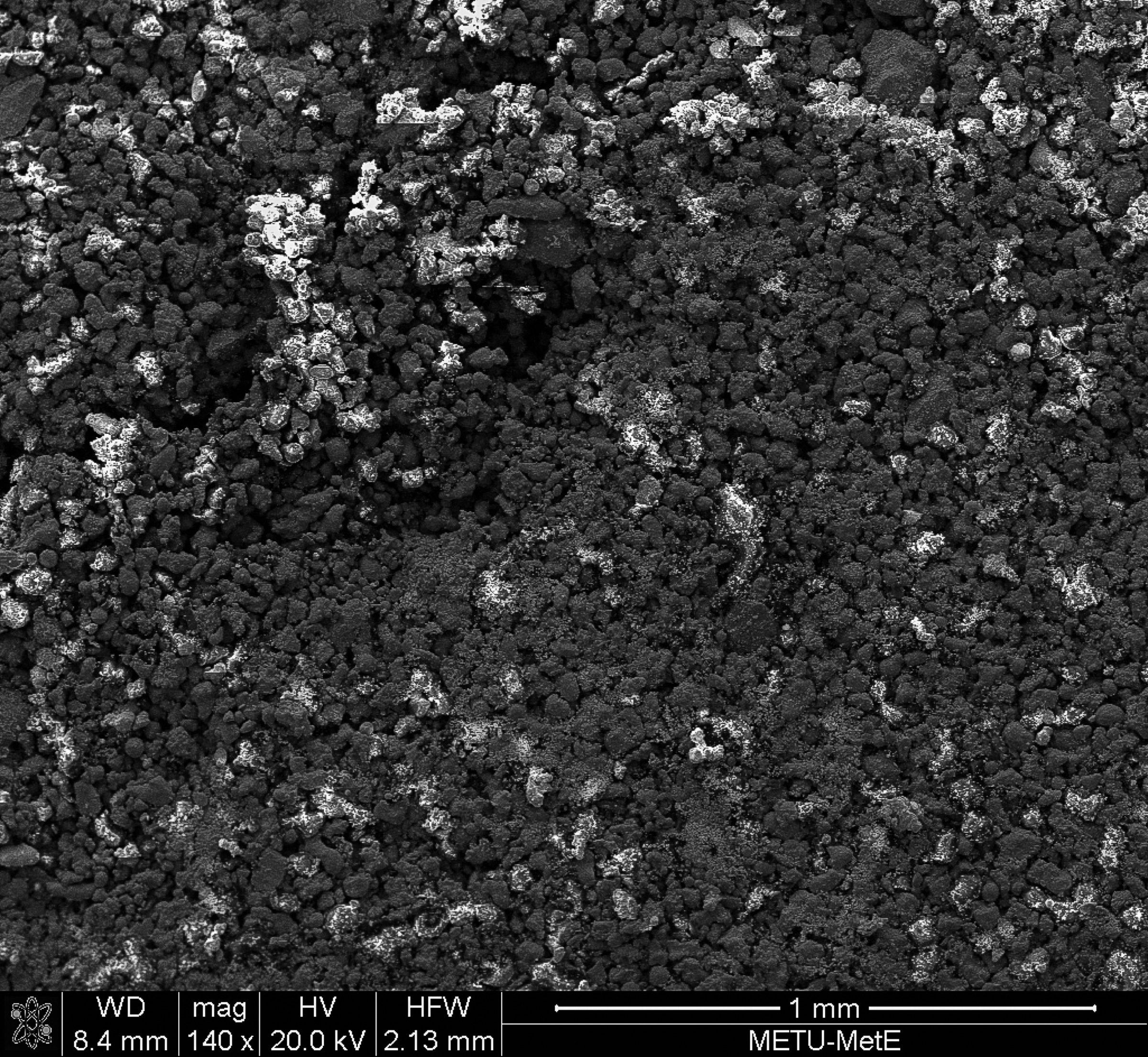 SEM footage of the anode before use.